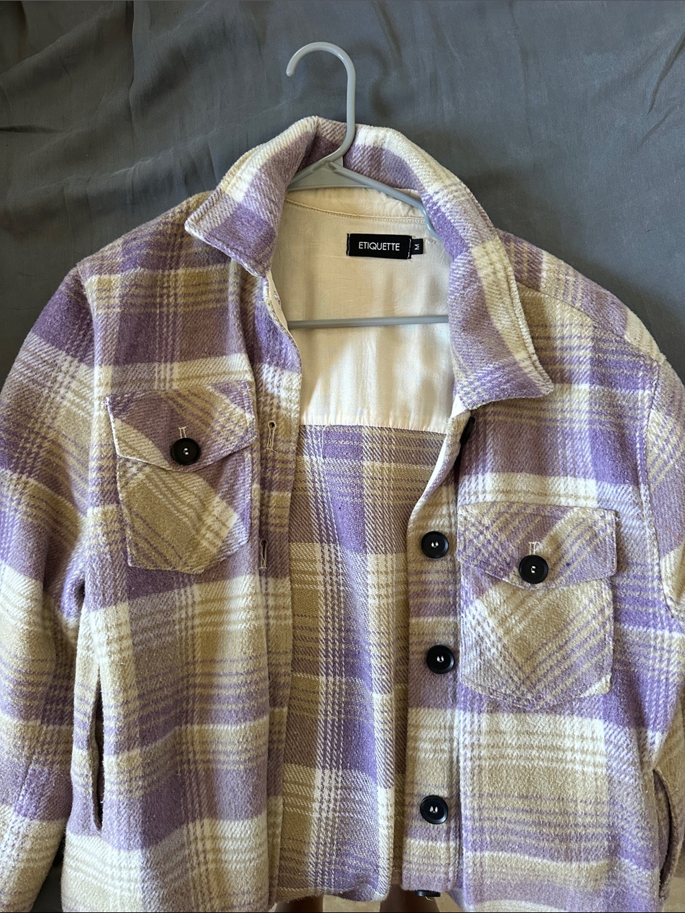 Lavender Plaid Shacket